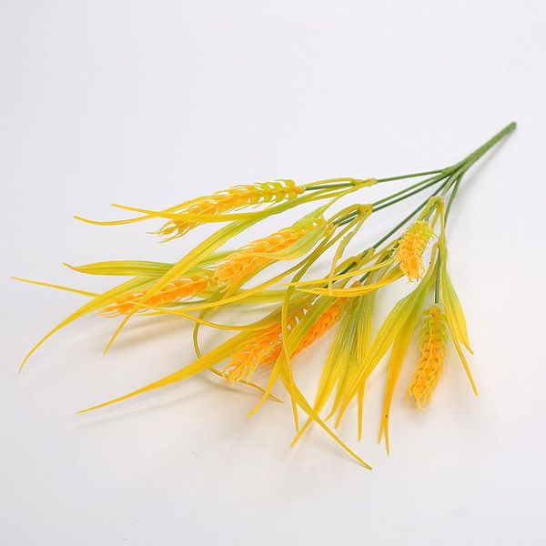 

artificial fower real wheat simulation wheat bouquet plastic flower natural dried fake flowers for wedding party decoration home