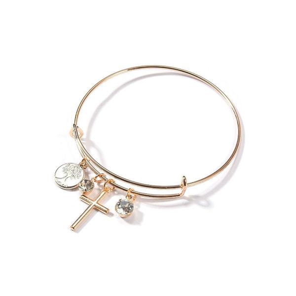 

link, chain states hand act the role ofing is tasted tree of life cross rhinestone bracelet lady environmental alloy, Black