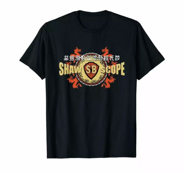 

r1 shaw brothers scope logo black t-shirt s-6xl, White;black