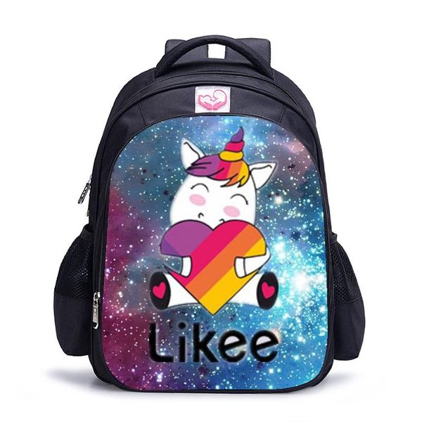 

backpack 16 inch fashion likee video app children school bags boys girls daily travel cartoon mochila gift