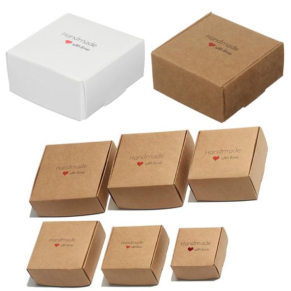 

square kraft paper box cardboard packaging candy jewelry storage cake boxes valentine's day gift wedding mariage party handmade wrap