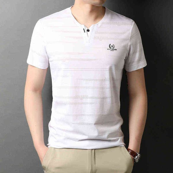 

2021 summer pullover short sleeve bottomed shirt round neck non iron korean t-shirt men's wear, White;black