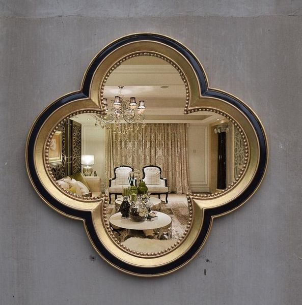 

67cmx67cm european style antique old american country wall hanging entrance decoration bathroom mirror decorative mirrors