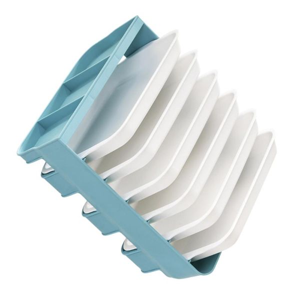 

hooks & rails cooking dish organizer tray pot rack drawer design storage box (green)