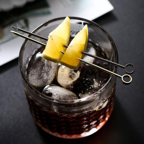 

forks stainless steel cocktail picks practical fruit pick useful stirring stick party supplies for home bar