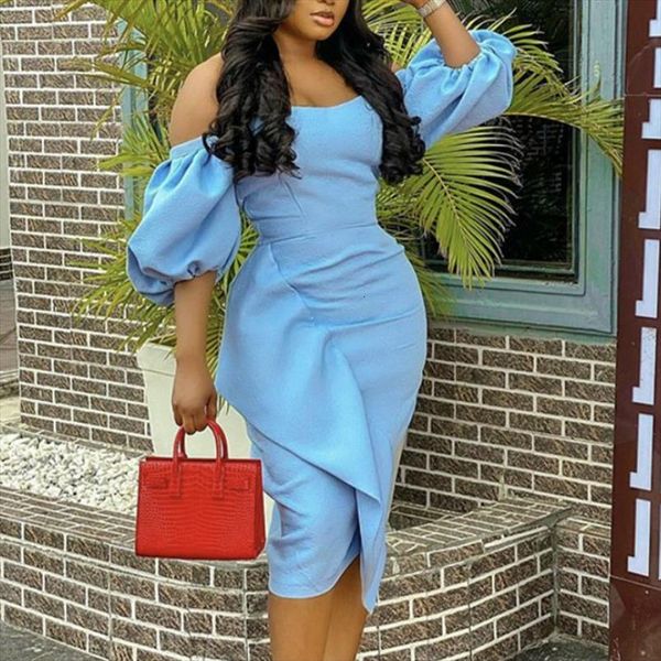 

bodycon off shoulder ruffle slim women dresses lanterm sleeves party celebrate fashion nightclub female package hip vestidos, Black;gray