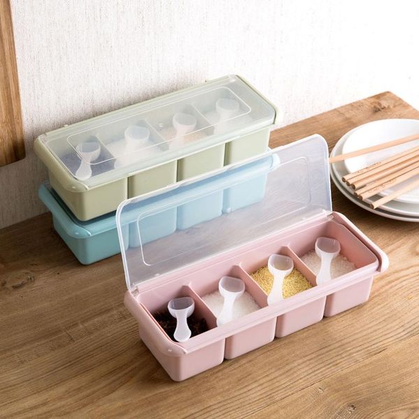 

storage bottles & jars plastic seasoning tank suit kitchen monosodium glutamate salt box
