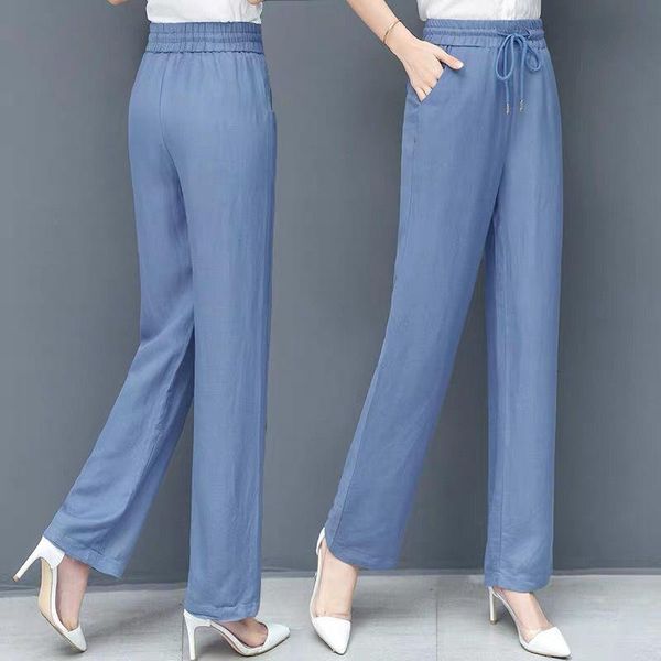 

women's jeans 2021 women solid vintage high waist wide leg denim trousers simple all-match loose fashion womens chic casual pants f70, Blue