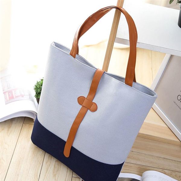 

evening bags casual fashionable canvas handbags for women simple large-capacity women's shopping shoulder bag