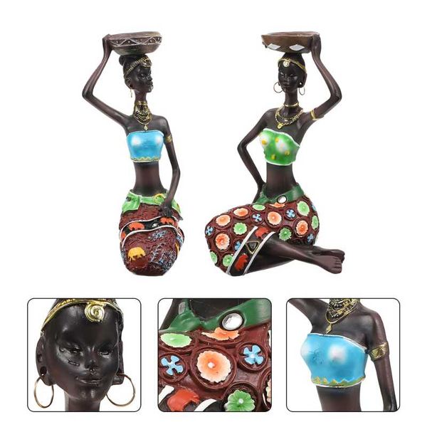 

decorations 2pcs chic candle holder exquisite candlestick sculpture for home