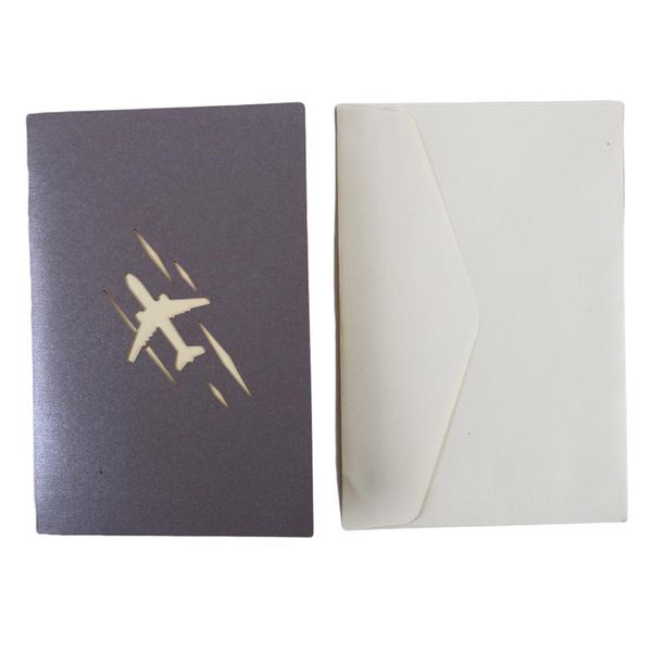 

greeting cards 3d card engraving paper-cut airplane model creative gift home party supplies