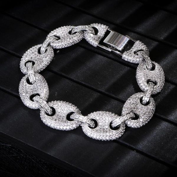 

charm bracelets luxury link chain bangles cubic zircon cz vintage bohemian cuff for women femme fashion jewelry s0709, Golden;silver