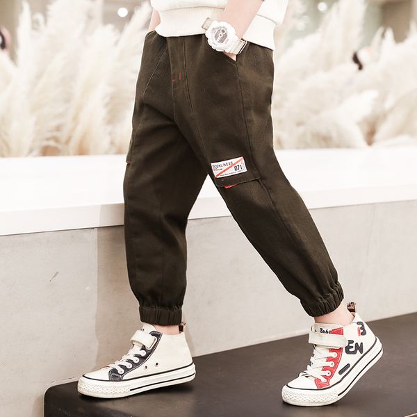 

new boys cargo pants 3-13 years old casual trousers spring and autumn childrens clothes korean solid full length kids clothes, Blue