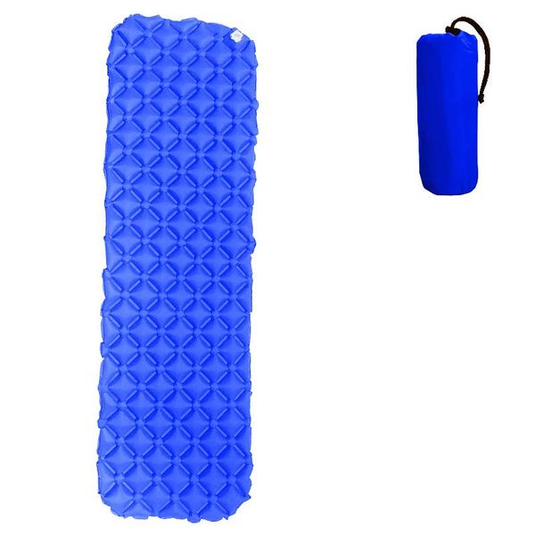 

camp furniture bule camping air mamat ultralight inflatable mattress in tent hiking trekking portable travel folding bed sleeping pad