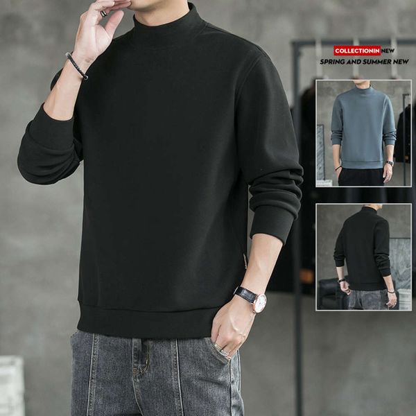 

sweater spring and autumn trend loose tide velvet simple long sleeve wear, Black