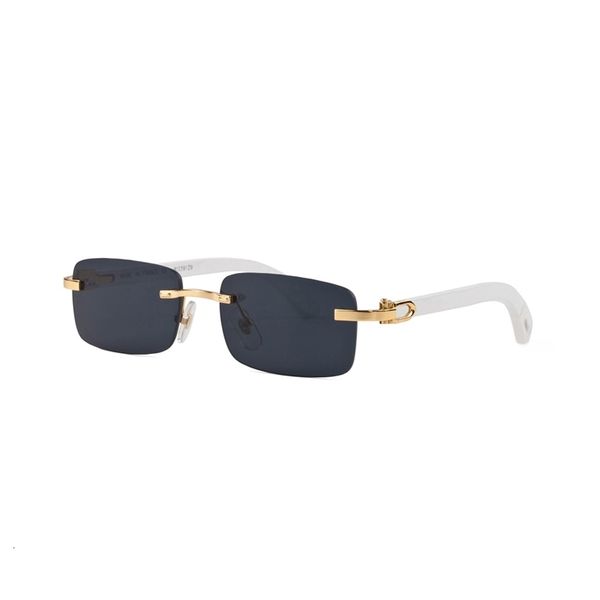 

luxury designer fashion cart/er sunglasses pawes wood glasses frame men gold rimless eyeglasses for man anti reflective clear lens prescript, White;black