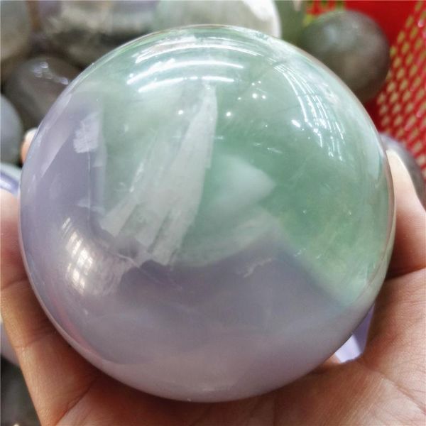 

decorative objects & figurines natural macaron color fluorite crystal sphere quartz mineral ball ornament stone products aesthetic jewelry h