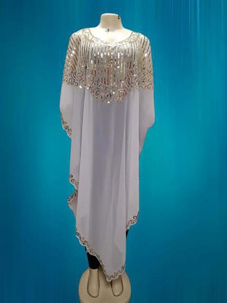

ethnic clothing women's fashion classic design national african clothes dashiki robe abaya chiffon sequin beaded loose versatile dress, Red