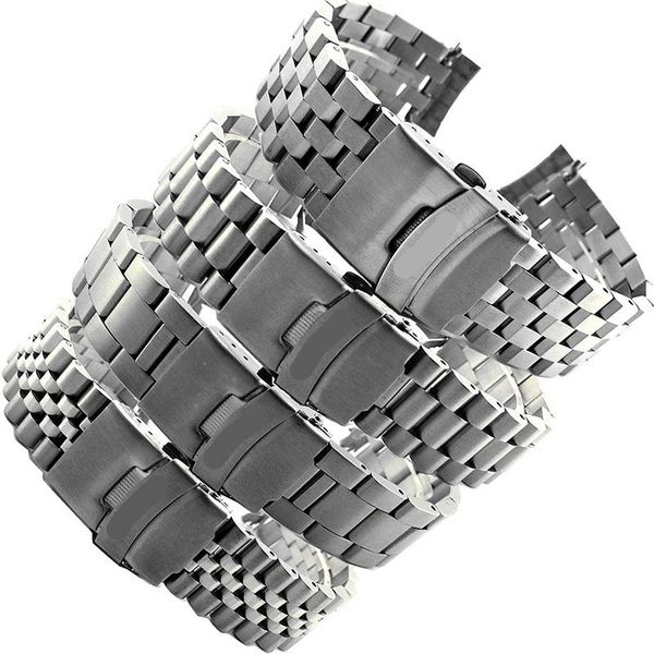 

watch bands accessories band bracelet chain 22mm solid stainless arc strap for abalone srp773 srp775 srp777 srpa21, Black;brown