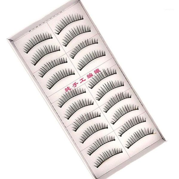 

women's false eyelashes 10 pairs natural thick crossed bare makeup al501