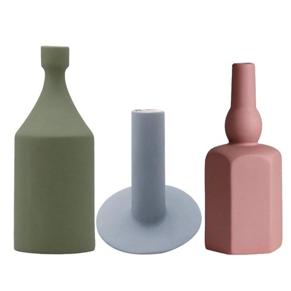 

vases 3 pcs nordic geometric irregular vase morandi flower home living room window model decoration ornaments