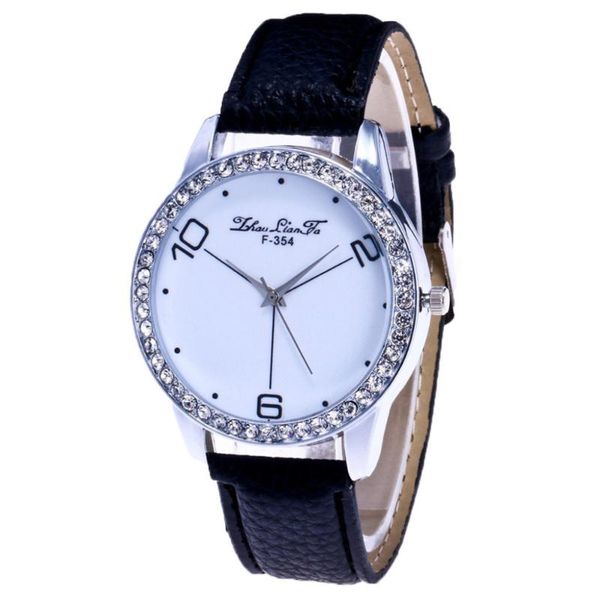 

wristwatches girl watch luxury gmt rhinestone woman leather quartz diamond creative dial ladies relojes para mujer *a, Slivery;brown