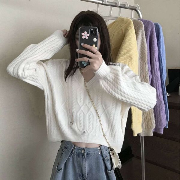 

white sweater short splicing wear thickened collar coat fashion, White;black