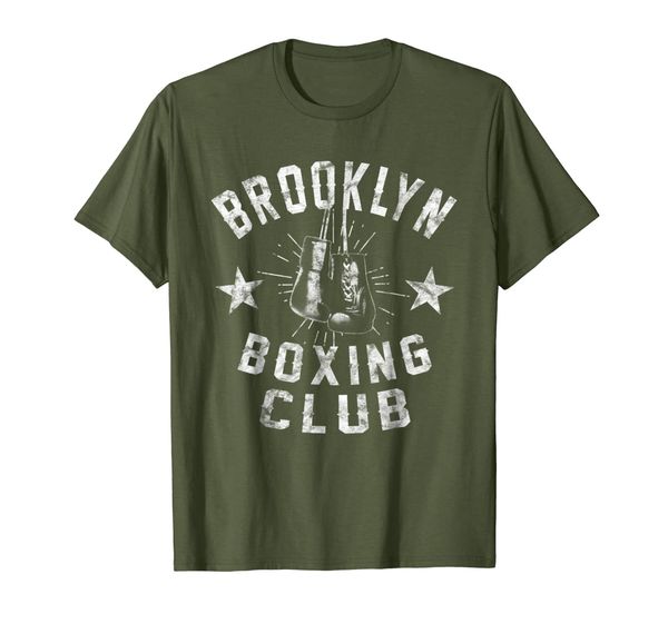 

brooklyn boxing club - vintage distressed boxer t-shirt, White;black