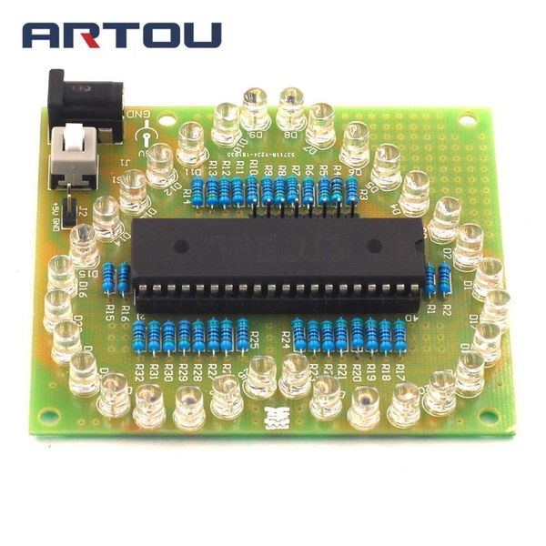 

integrated circuits colorful glare 51 single-chip heart-shaped water light kit led love electronic production diy send program