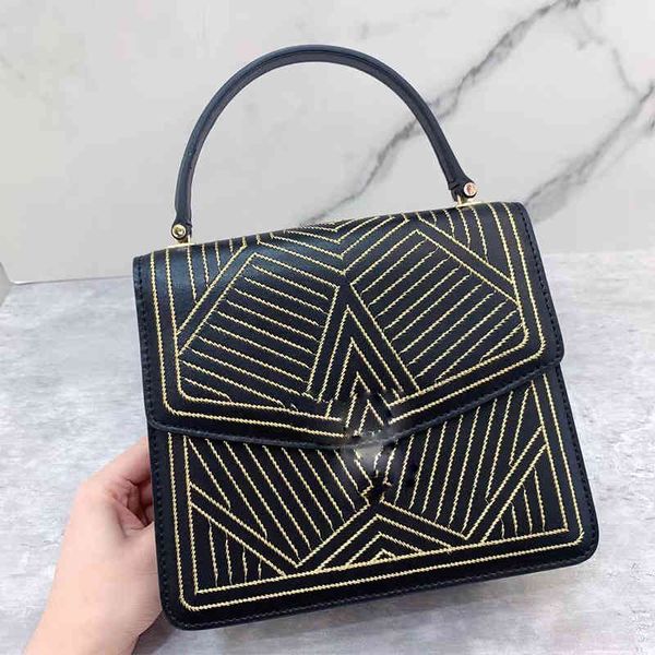 

designer bagsnew gold thread embroidery female handbag snake bone chain small 20cm multi-compartment fashion 2021 crossbody high-quality sen