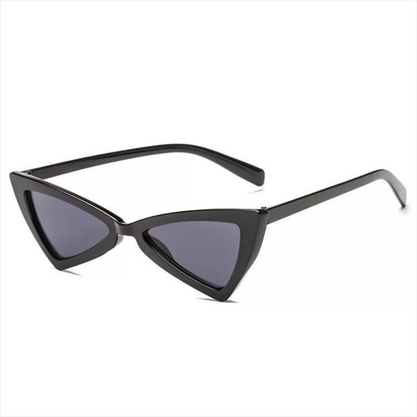 

small triangle cat eye sunglasses women fashion vintage eyeglasses female stylish sun glasses uv400 goggles, White;black