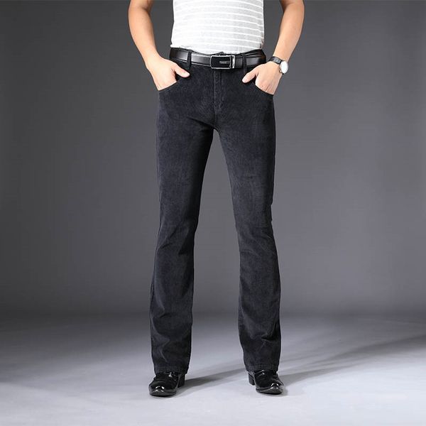 

pantalones informales diseo clsico para hombre, campana informales, pana de estilo coreano negr, Blue