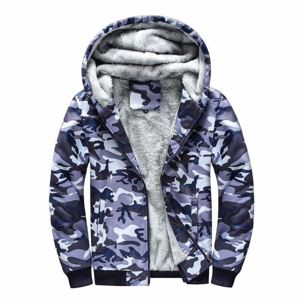 

men's hoodies & sweatshirts camouflage military outdoor bicycle mountaineering fishing skiing coat wool liner fleece zipper men hooded, Black
