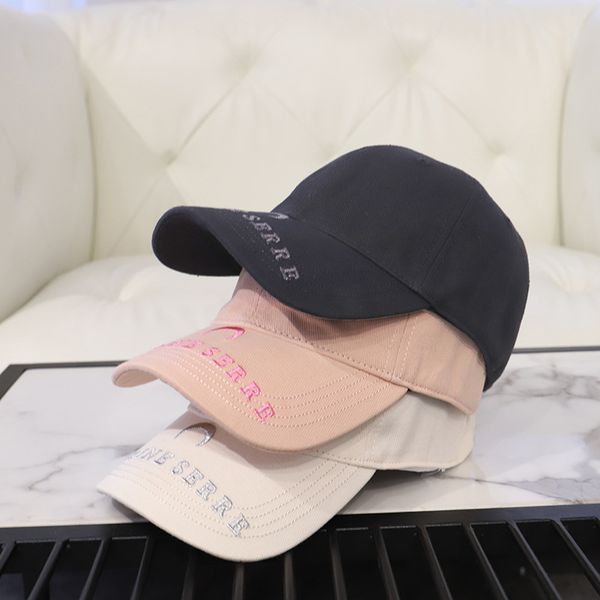 

ball caps small letter embroidered light purple female ins simple all-matching baseball cap student street sun-poof peaked, Blue;gray