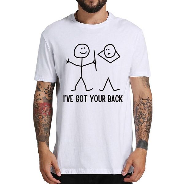 

men's t-shirts i've got your back t shirt funny quote tshirt eu size 100% cotton breathatble cool short sleeve simple tee, White;black