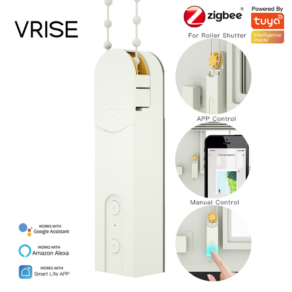

smart home control zigbee diy motorized roller blinds/shades drive motor hub tuya life app alexa google voice