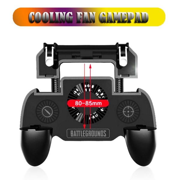 

6.5 inches pubg mobile phone game controller joystick cooling fan gamepad for android controllers & joysticks