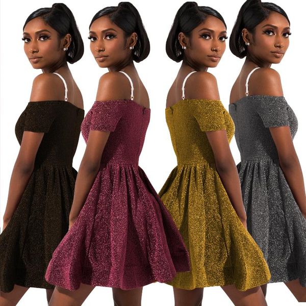 

casual dresses 2021 nightclub sequin party evening dress sling backless bar female singer stage performance costume, Black;gray