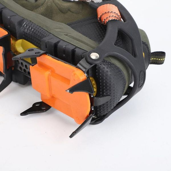 

cords, slings and webbing stainless steel 12-tooth universal anti-skid ice snow shoes skate boots clamp traction splint mountain climbing de
