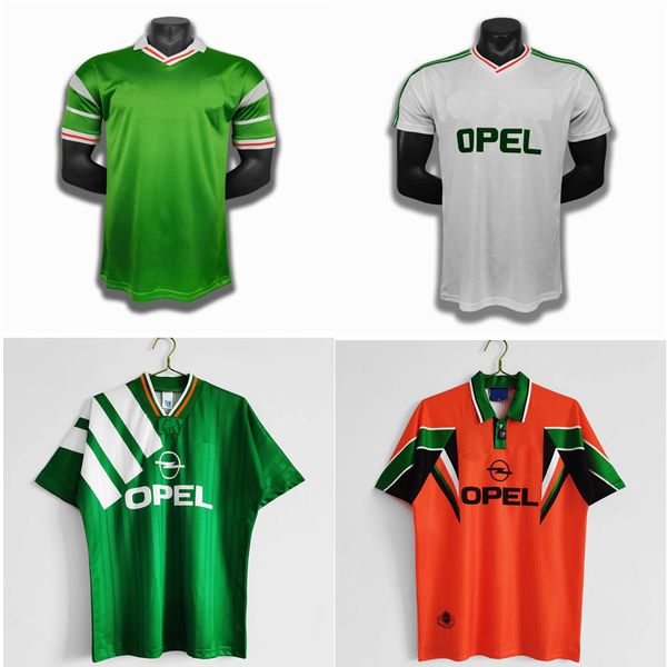 

1988 1990 1992 1994 keane retro jerseys classic vintage soccer jersey home green away white football shirt 1996 1997 1998 maillot de foot, Black;yellow