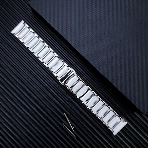 

watch bands for huawei gt2 gt 2 46mm bracelet stainless steel ceramic strap honor magic 42mm magicwatch band watchband, Black;brown