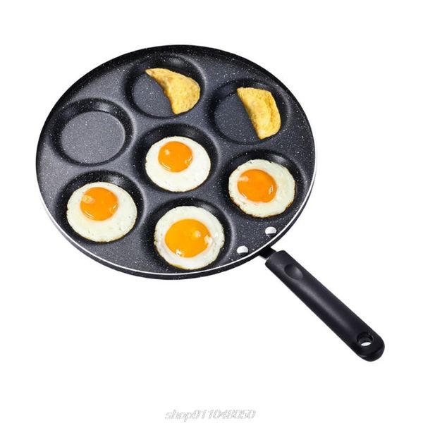 

7 holes eggs frying pot omelet pan non-stick egg pancake steak omelette pans kitchen breakfast maker d14 20 dropshipping