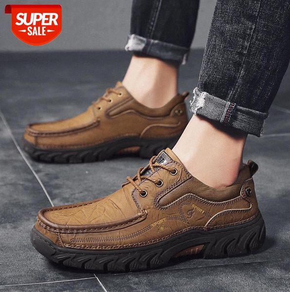 

men's leather shoes england casual low-outdoor large size tooling #qp5y
