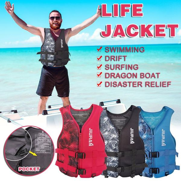 

party favor thick high buoyancy life jacket neoprene rescue fishing vest water sports equipment motorboat swimming surfing