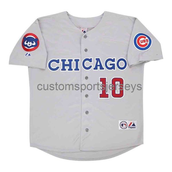 

new ron santo 1993 grey road jersey w/ team patch xs-5xl 6xl stitched baseball jerseys retro, Black