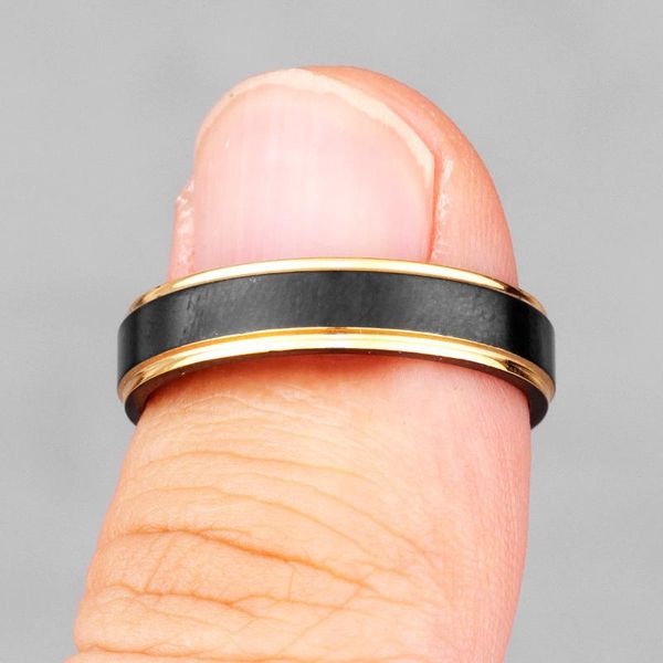 

cluster rings simple black gold drawing stainless steel mens trendy charm for male boyfriend biker jewelry creativity gift wholesale, Golden;silver