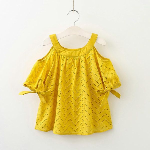 

girl's dresses kids girls hollow strapless princess dreses children's clothing 3-8 years, Red;yellow