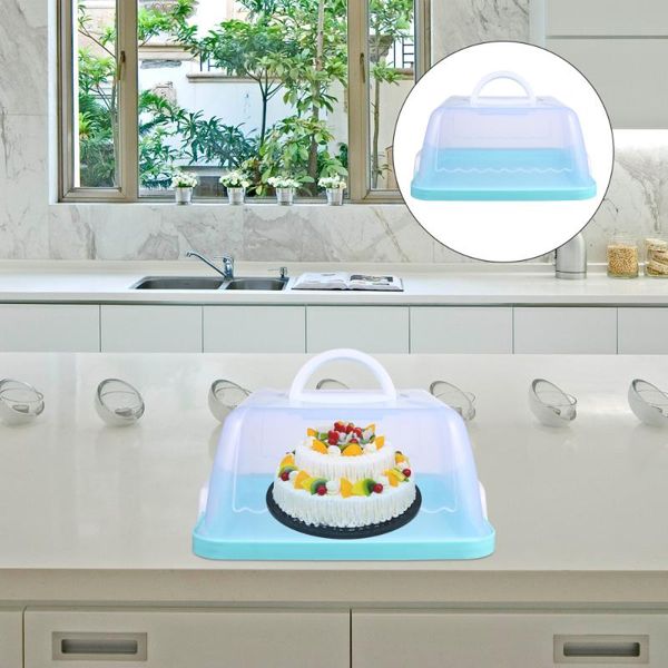 

gift wrap 1pc transparent cake box packaging boxes organizer with lid container
