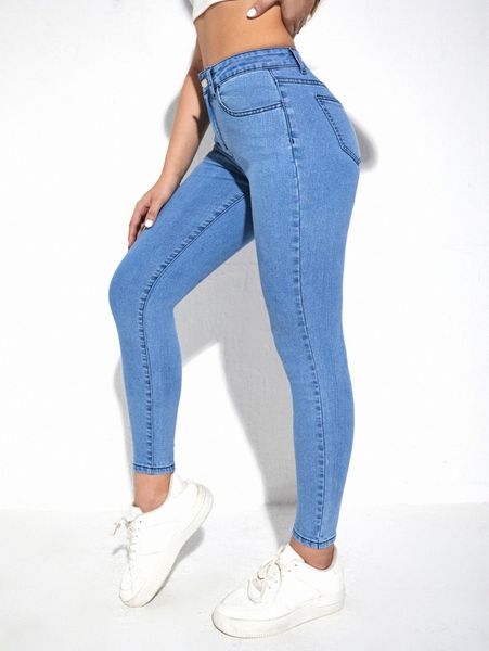 

high stretch skinny jeans b5ul#, Blue