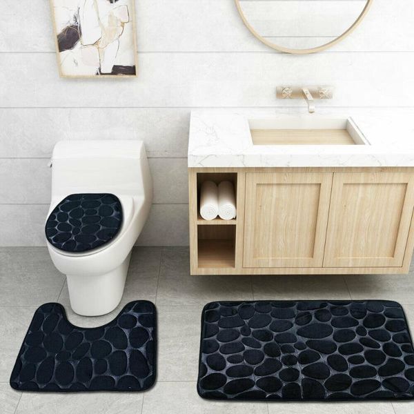 

/set bath bathroom mat rug non slip push toilet seat lid cover mats